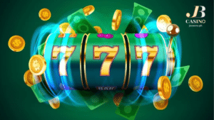 an example of combination of reel in slot machine with moeny around it